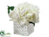 Silk Plants Direct Hydrangea - White - Pack of 4
