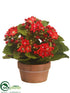 Silk Plants Direct Kalanchoe - Red - Pack of 4