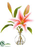 Silk Plants Direct Lily - Pink - Pack of 6