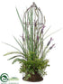 Silk Plants Direct Lavender, Fern - Purple Green - Pack of 2