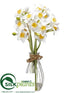 Silk Plants Direct Narcissus - White Yellow - Pack of 12