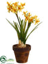 Silk Plants Direct Narcissus - Yellow - Pack of 4