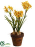 Silk Plants Direct Narcissus - Yellow - Pack of 4