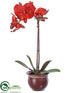 Silk Plants Direct Phalaenopsis Orchid Plant - Rust - Pack of 4