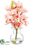 Silk Plants Direct Cymbidium Orchid - Rose Pink - Pack of 6