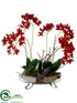 Silk Plants Direct Mini Phalaenopsis Orchid Plant - Red - Pack of 1