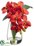 Silk Plants Direct Phalaenopsis Orchid Plant - Orange - Pack of 4