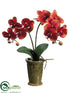 Silk Plants Direct Phalaenopsis Orchid Plant - Brick Mustard - Pack of 6