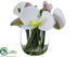 Silk Plants Direct Phalaenopsis Orchid - White - Pack of 4