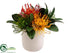 Silk Plants Direct Protea - Orange Yellow - Pack of 1