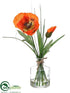 Silk Plants Direct Poppy - Orange - Pack of 12