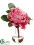 Silk Plants Direct Peony - Fuchsia Pink - Pack of 4