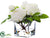 Silk Plants Direct Peony - White - Pack of 2