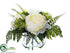 Silk Plants Direct Peony, Fern - White Green - Pack of 1