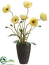 Silk Plants Direct Poppy - Yellow - Pack of 12