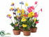 Silk Plants Direct Pansy - Assorted - Pack of 4