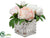 Peony - White Pink - Pack of 4