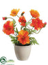Silk Plants Direct Poppy - Orange Two Tone - Pack of 6