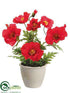 Silk Plants Direct Poppy - Red Two Tone - Pack of 6