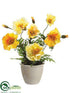 Silk Plants Direct Poppy - Yellow Two Tone - Pack of 6