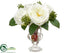 Silk Plants Direct Rose, Sedum Arrangement - White - Pack of 4