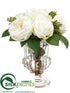 Silk Plants Direct Rose, Sedum - White - Pack of 2