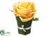 Silk Plants Direct Rose - Yellow - Pack of 12