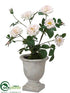 Silk Plants Direct Rose - White - Pack of 2