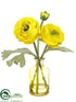 Silk Plants Direct Ranunculus - Yellow - Pack of 12