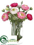 Silk Plants Direct Ranunculus - Pink Two Tone - Pack of 4