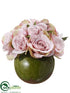 Silk Plants Direct Rose - Mauve - Pack of 4