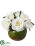 Silk Plants Direct Rose - White - Pack of 4