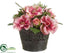 Silk Plants Direct Rose, Sedum - Orchid Green - Pack of 4