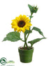 Silk Plants Direct Sunflower - Yellow - Pack of 12