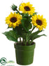 Silk Plants Direct Sunflower - Yellow - Pack of 6