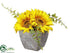 Silk Plants Direct Sunflower Arrangement - Yellow - Pack of 12