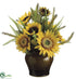 Silk Plants Direct Sunflower, Foxtail - Yellow - Pack of 2
