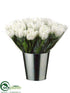 Silk Plants Direct Tulip Bundle - White - Pack of 12