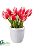 Silk Plants Direct Tulip - Fuchsia - Pack of 12