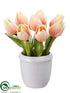 Silk Plants Direct Tulip - Peach - Pack of 12