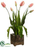 Silk Plants Direct Tulip - Pink Green - Pack of 1