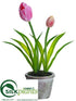 Silk Plants Direct Tulip - Pink - Pack of 12