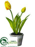 Silk Plants Direct Tulip - Yellow - Pack of 12