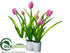 Silk Plants Direct Tulip - Pink - Pack of 6