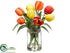 Silk Plants Direct Tulip - Red Orange - Pack of 4