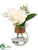 Silk Plants Direct Rose, Anemone - Cream White - Pack of 6