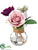Silk Plants Direct Rose, Anemone - Mauve Purple - Pack of 6