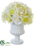Silk Plants Direct Rose, Hydrangea - Cream White - Pack of 4