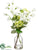 Silk Plants Direct Sweet Pea, Snowball - Green White - Pack of 6