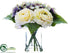 Silk Plants Direct Ranunculus, Hydrangea - Beige Lavender - Pack of 6